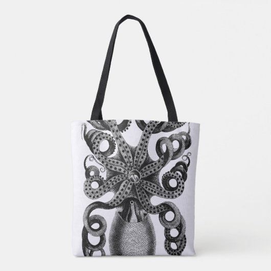  Octopus Illustration Canvas tas (Achterkant)