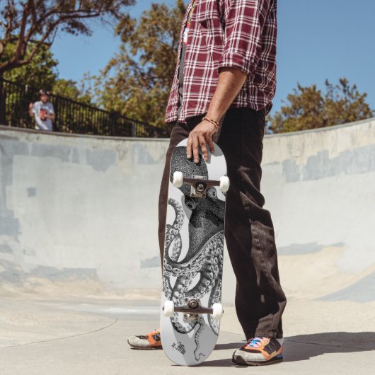 Octopus Illustration Skateboard (Buiten 2)