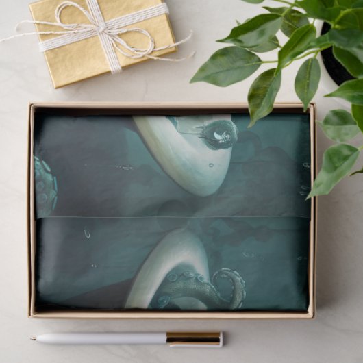 Octopus in badkuip 1 Decoupage papier (Geschenk)