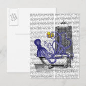 Octopus in Bath 2 Briefkaart (Voorkant / Achterkant)