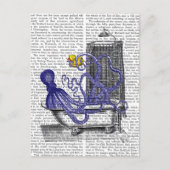 Octopus in Bath 2 Briefkaart (Voorkant)