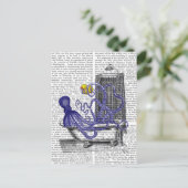 Octopus in Bath 2 Briefkaart (Staand voorkant)