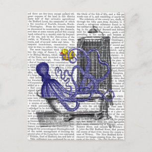Octopus in Bath 2 Briefkaart