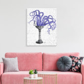 Octopus in de gootsteen canvas afdruk (Insitu (Woonkamer))