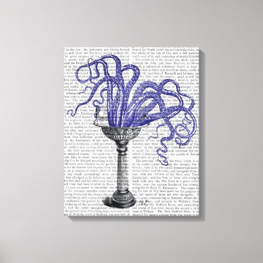 Octopus in de gootsteen canvas afdruk (Voorkant)