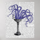 Octopus in de gootsteen poster (Voorkant)