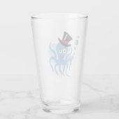 Octopus in een bovenste hoed en monocle glas (Achterkant)