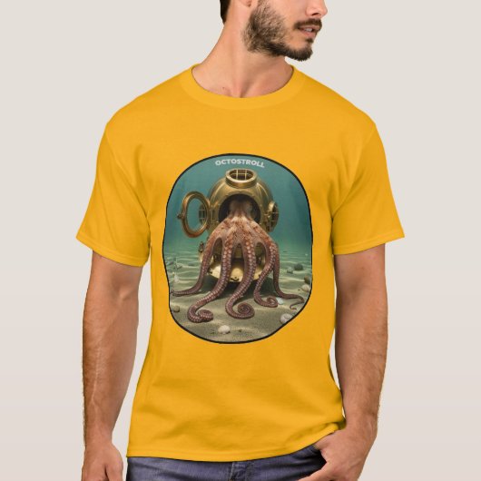 Octopus in een duikhelm URM T-shirt (Voorkant)
