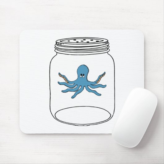 Octopus in een pot muismat (Met muis)