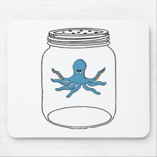 Octopus in een pot muismat