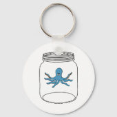 Octopus in een pot sleutelhanger (Voorkant)