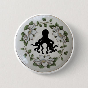 Octopus in een Teacup Pin Badge Button