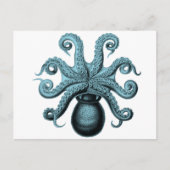 Octopus in het Blauwgroen Briefkaart (Voorkant)