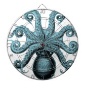 Octopus in het Blauwgroen Dartbord (Voorkant)