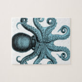 Octopus in het Blauwgroen Legpuzzel (Horizontaal)