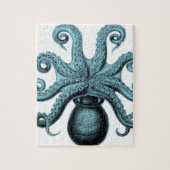 Octopus in het Blauwgroen Legpuzzel (Verticaal)