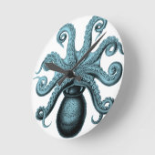 Octopus in het Blauwgroen Ronde Klok (Hoek)