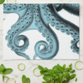 Octopus in het Blauwgroen Theedoek (Gevouwen)