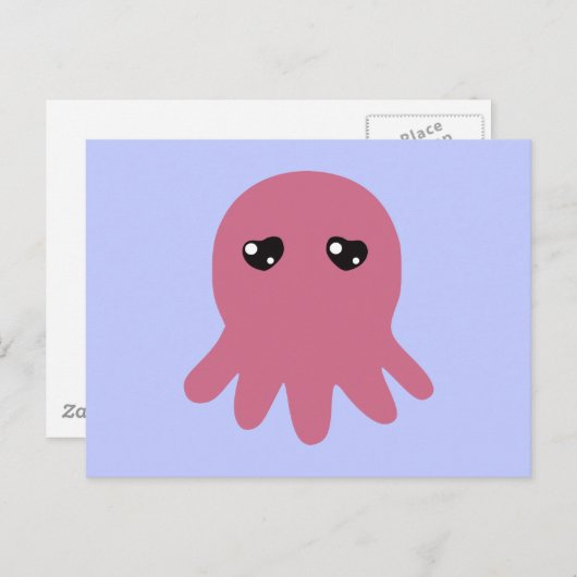 Octopus in Liefde Briefkaart (Voorkant / Achterkant)