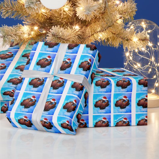 Octopus in Santa Hat Cadeaupapier (Feestdagen)