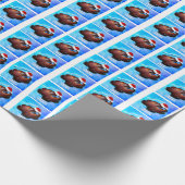 Octopus in Santa Hat Cadeaupapier (Hoek)