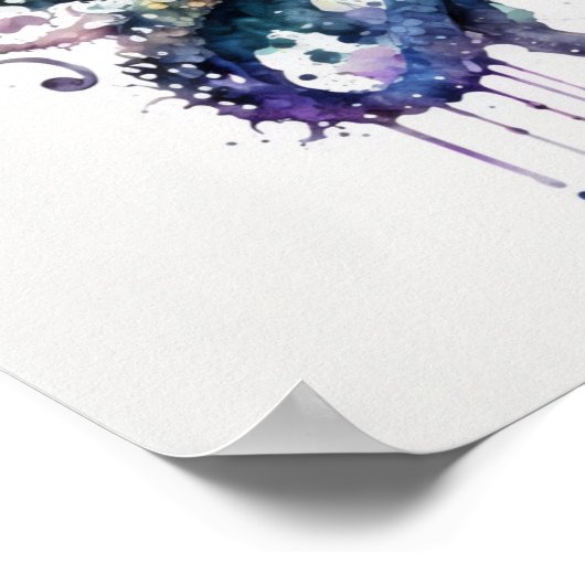 Octopus in waterverf poster (Hoek)