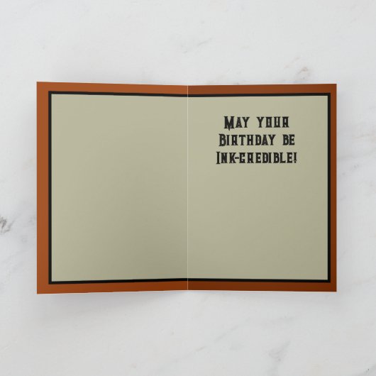 Octopus Ink-credible Birthday Kaart (Binnen)