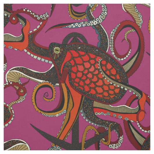 octopus inkt besroze stof (Swatch)