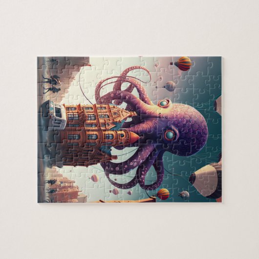 Octopus Inname Town Puzzle Legpuzzel (Horizontaal)