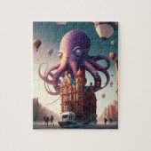 Octopus Inname Town Puzzle Legpuzzel (Verticaal)