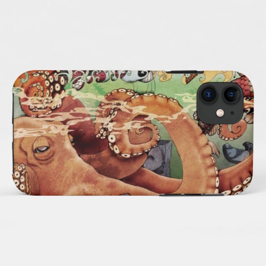 Octopus iPhone Case (Achterkant (horizontaal))