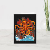 Octopus Japans Monster Thanksgiving Dag Herfst Aut Kaart (Voorkant)