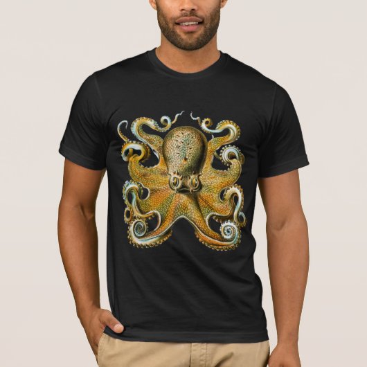 Octopus Japanse kalligrapie T Shirt (Voorkant)