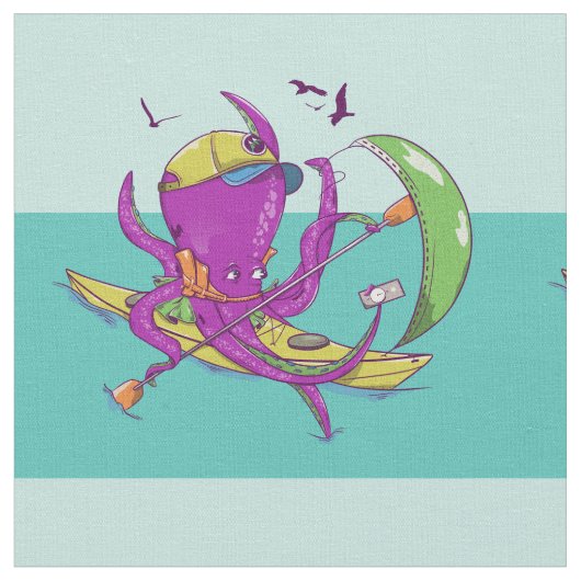 Octopus kayaking SEAKAYAK Stof (Close Up)