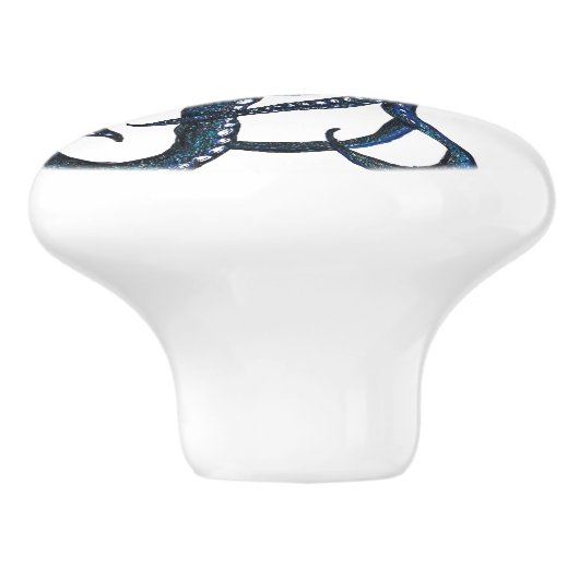 Octopus Keramische deurknop Knop (Zijkant)