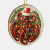 Octopus Kerst Ornament – Grappig & Op Maat (Links)