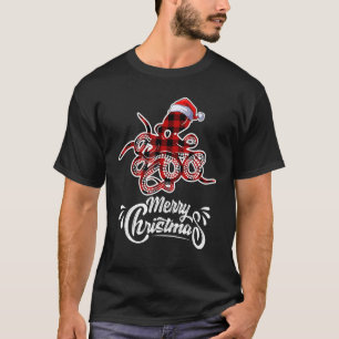 Octopus kerstbufferstaart t-shirt