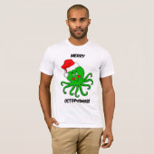 Octopus Kerstmis T-shirt (Voorkant volledig)