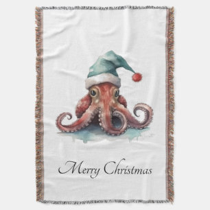 Octopus Kerstvreugde, op maat gemaakt Deken