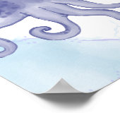 Octopus-kinderkamerposter Zeedierkinderen Poster (Hoek)