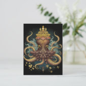 Octopus King Briefkaart (Staand voorkant)