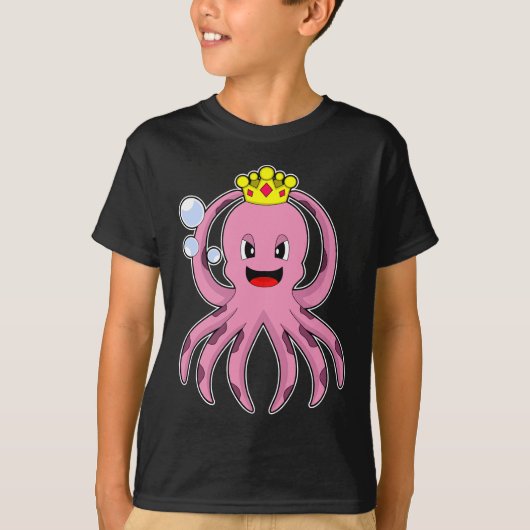 Octopus King Crown T-shirt (Voorkant)