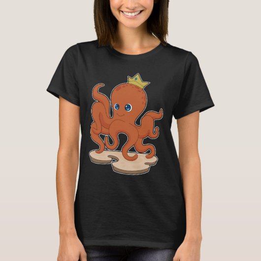 Octopus King Crown T-shirt (Voorkant)