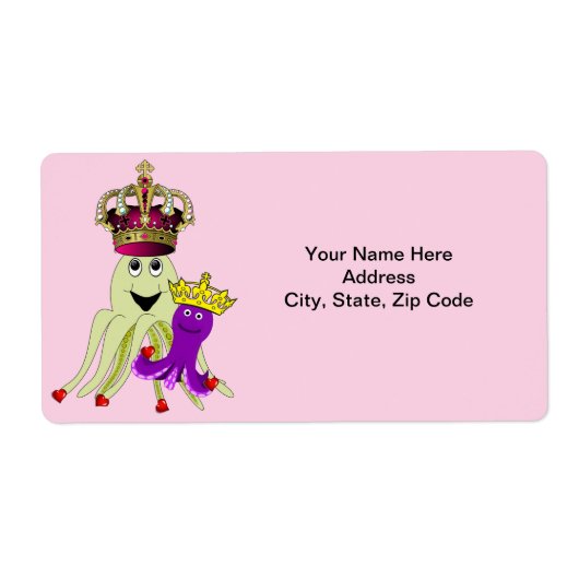 Octopus King Queen Labels (Voorkant)