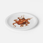  octopus klassieke stijl papieren bordje (Gekanteld)