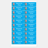 Octopus knuffelt duiker cartoon humor gepersonalis labels (Vel)