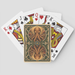 Octopus Koraalrif Aquarel GeoSaga Pokerkaarten