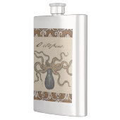 Octopus Kraken Antiek Kust Mariene Wilde Dieren Heupfles (Links)