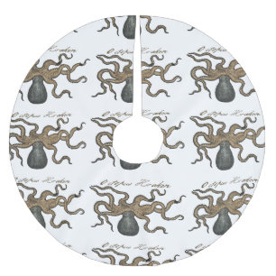 Octopus Kraken Antiek Kust Mariene Wilde Dieren Kerstboom Rok
