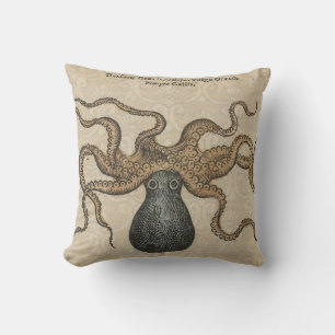 Octopus Kraken Antiek Kust Mariene Wilde Dieren Kussen
